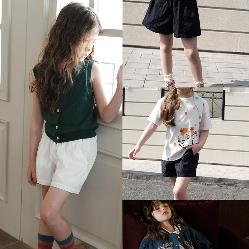 PISELLI史豌豆女童纯色短裤2025夏季新款百搭裤子儿童清凉休闲裤,童装/婴儿装/亲子装,裤子,淘宝优惠券,粉丝福利购,淘宝优惠卷