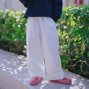 PISELLI史豌豆童装女童2026春季新款直筒裤中大童松紧腰休闲长裤