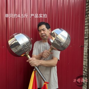 不锈钢十八般兵器表演双锤武术训练八棱锤西瓜锤李元霸混元大锤