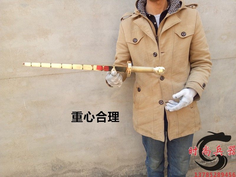 纯铜双锏双鞭打神鞭影视用品秦琼单锏实心武术器械可定制