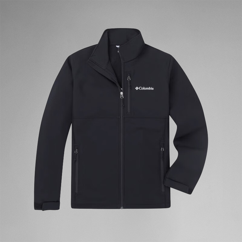 哥伦比亚男户外拒水防风软壳衣