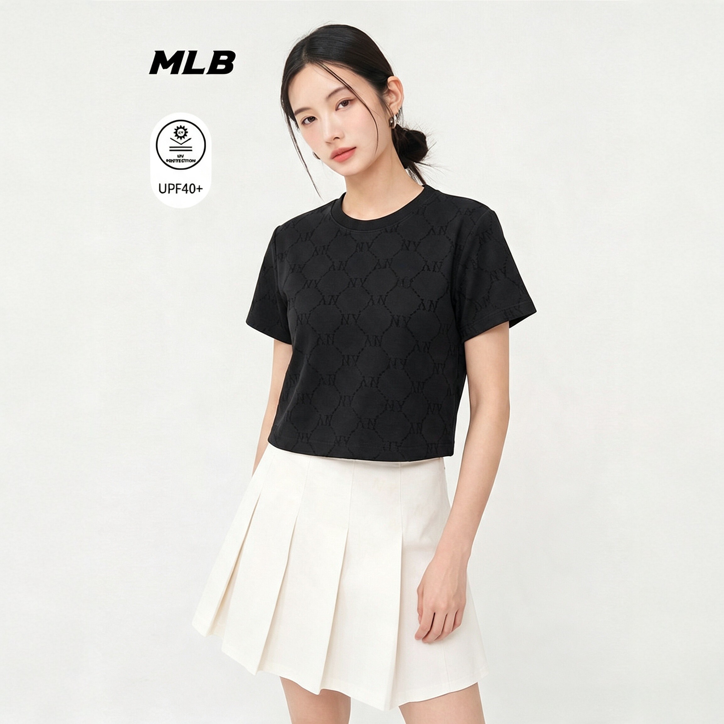 MLB女款防晒老花短袖T恤图片