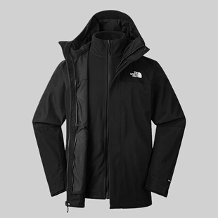 抓绒内胆保暖防水外套89ZP TheNorthFace北面三合一冲锋衣男25新款