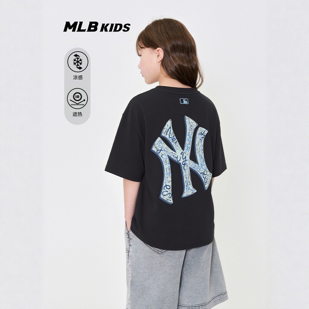 MLB短袖NY大背标凉感透气休闲T恤图片