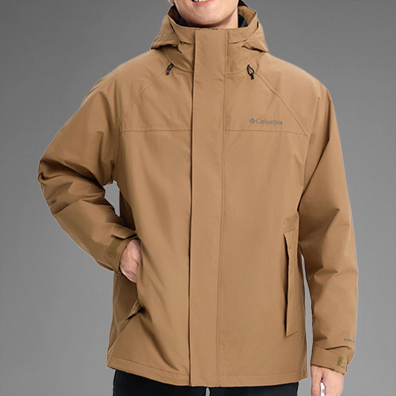 Columbia哥伦比亚三合一冲锋衣男25秋冬装金点防水夹棉内胆XE3899