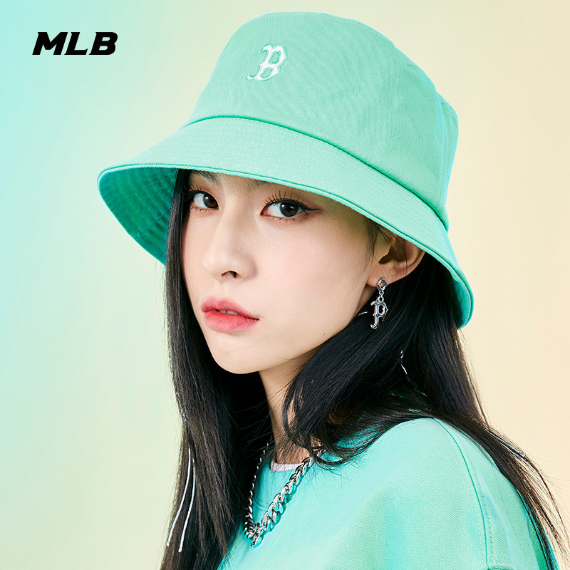 MLB男女户外休闲钻石老花渔夫帽图片