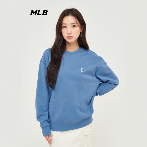 MLB情侣卫衣刺绣小标宽松套头衫