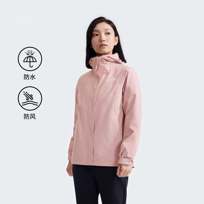北面女款三合一防水防风冲锋衣图片