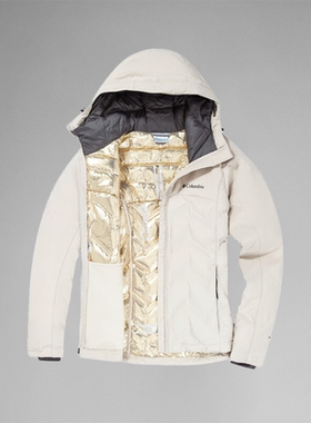 Columbia哥伦比亚女子25秋冬户外拒水650蓬金点热能羽绒服XR8598