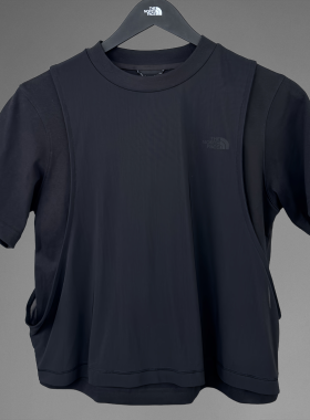 TheNorthFace北面假两件短袖女UE设计师款25夏新款户外圆领8CME