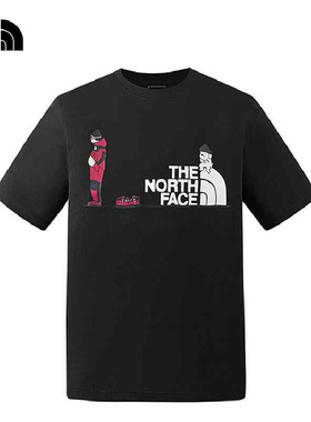 TheNorthFace北面男女情侣款春户外运动棉休闲宽松圆领T恤8HNE