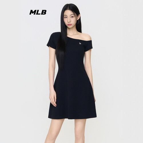 MLB透气短袖斜肩连衣裙3FOPB0863