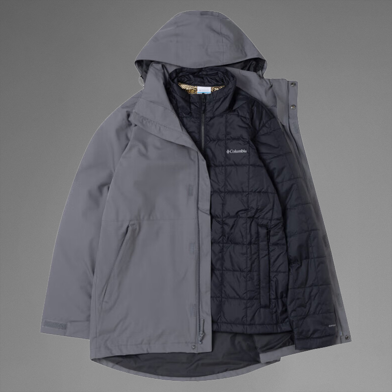 Columbia哥伦比亚三合一冲锋衣男25户外金点防水棉内胆外套WE8778