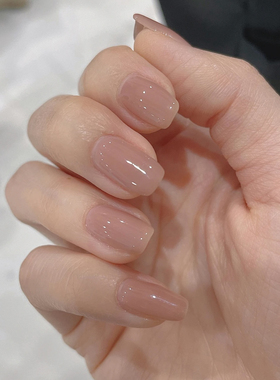 【肉桂茶冻】高品质日式光疗裸感纯手工穿戴甲日常美甲贴片纯手工