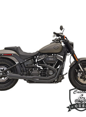 哈雷18年/款Bassani巴萨尼二合一排气管肥仔突破肥霸司令凌动滑翔