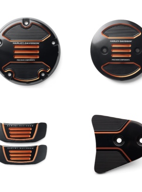 哈雷运动者s夜行者泛美改装离合盖发动机左右装饰盖新款橙色金属