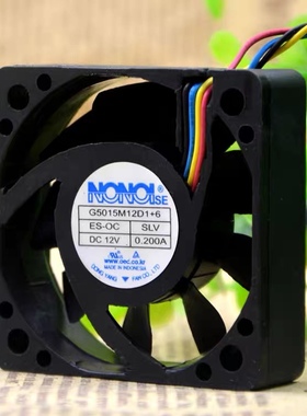 全新NONOISE G5015M12D1+6 12V 0.200A 汽车音响散热风扇5015