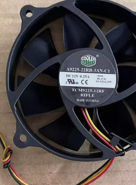 A9225-22RB-3AN-C1 酷冷9025 12V 0.25A圆形机箱风扇TCM9225-12RF