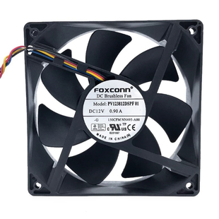 01戴尔风扇4线12038 FOXCONN富士康12CM 12V 0.90A PV123812DSPF