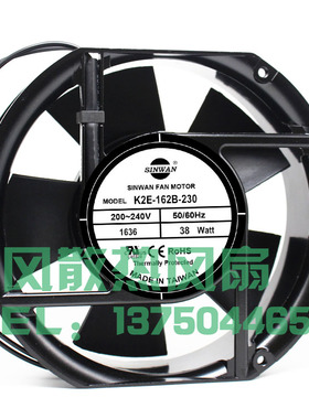K2E-162B-230 甲云 17251 220V 38W 17CM/厘米 机柜轴流散热风扇