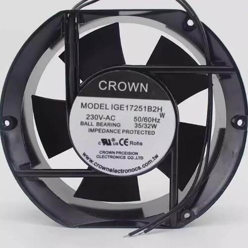 全新CROWN 17251 IGE17251B2H 17cm 220V35W轴流风机机柜散热风扇