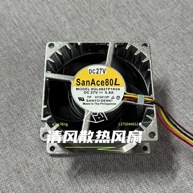 三洋 9JL0827P1K03 8038 24V 27V 0.8A 8CM/厘米金属框耐高温风扇