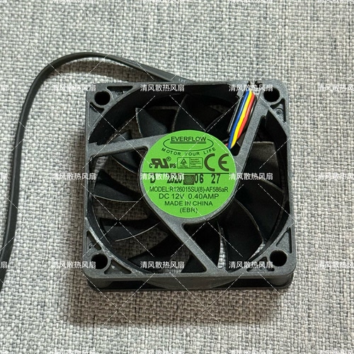EVERFLOW R126015SU8-AF586aR 12V 0.40A 6CM 6015机箱散热风扇