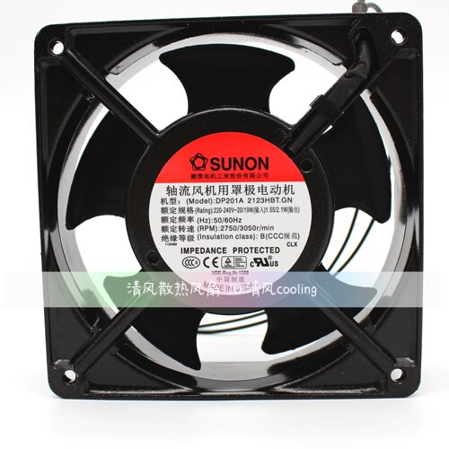 全新SUNON DP201A 2123HBT 12038 12CM 220V 滚珠大风量散热风扇