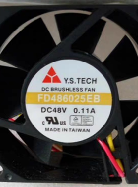 原装元山 Y.S.TECH FD486025EB  6CM 48V 0.11A 3线散热风扇