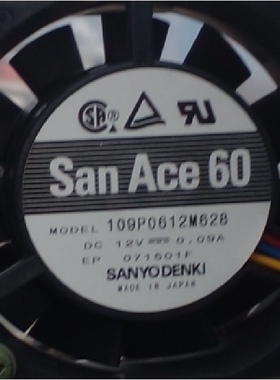 109P0612M628 三洋6015 12v 0.09A 6CM/厘米 静音 机箱散热风扇
