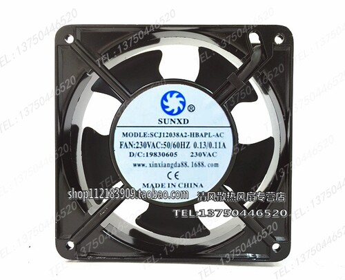 全新原装SCJ12038A2-HBAPL-AC AC230V 50/60HZ 12cm散热风扇12038