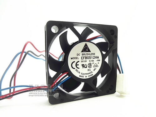 EFB0512HA 5010 12V 0.15A 5CM 5厘米 3线 CPU机箱散热风扇