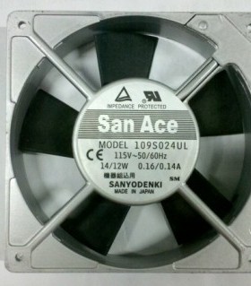 109S024UL 115V 原装正品山洋 120*120*38 铝框交流风扇