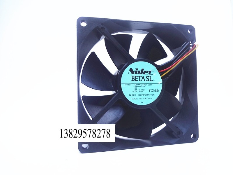 NIDEC 9cm/厘米 9025 D09T-24PG 12B 24V 0.14A 静音变频机箱风扇