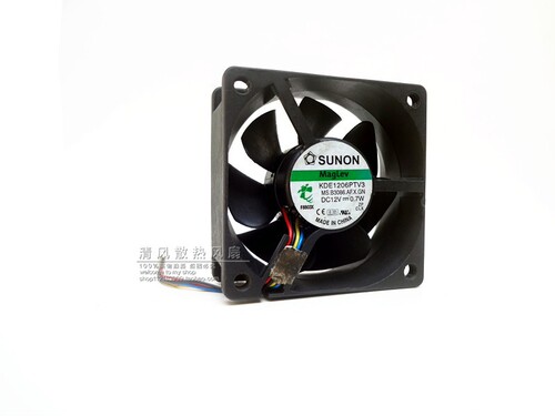 建准 SUNON 12V 0.7W 6厘米 6025 4线 静音 机箱风扇 KDE1206PTV3