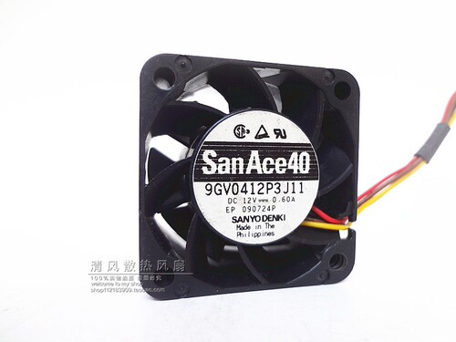 三洋 4028 12V 0.60A 4CM厘米 1U服务器机箱暴力风扇 9GV0412J301 - 封面