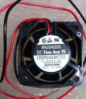 三菱驱动器风扇109P0424H702二线 DC24V 0.08A原装日本三洋SANYO