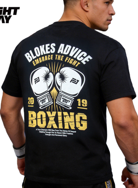 FIGHTDAYt恤泰拳拳击搏击短袖男女衣服运动简约训练 上新