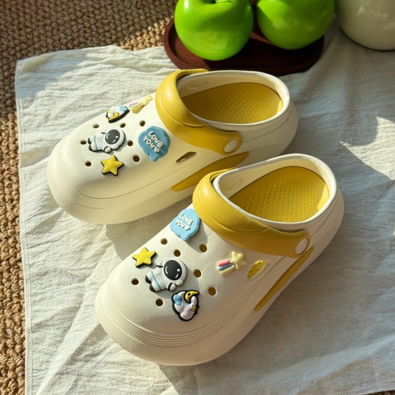 洞洞鞋可爱卡通2026夏天新款女鞋EVA凉鞋外穿休闲拖鞋防水懒人鞋