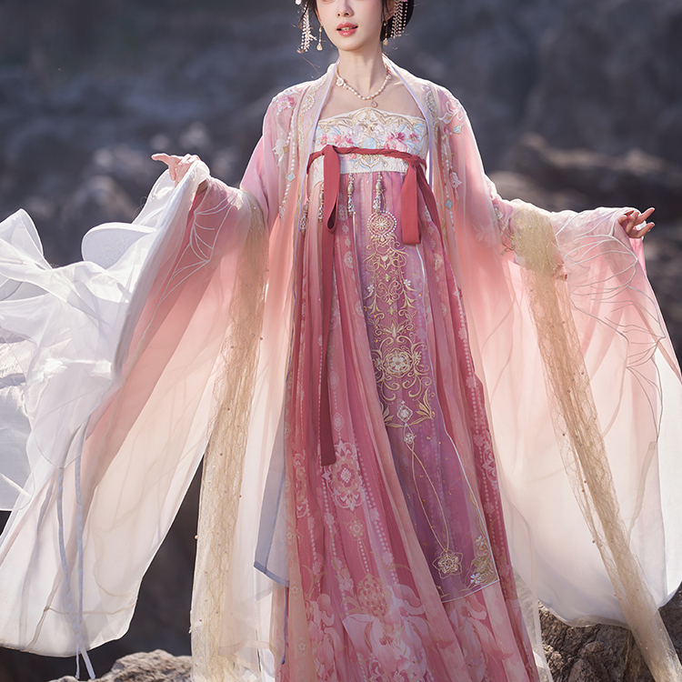 新款女白玉宝珠公主大袖衫