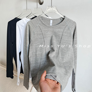 外穿健身速干普拉提运动上衣 Y瑜伽服女春秋裸感修身 JOJS LULU