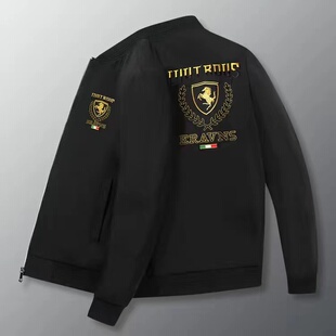 外套潮牌男新款刺绣秋冬季休闲男士韩版潮流高级感加绒加厚夹克帅