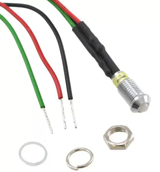 6061415110F【LED PNL IND 6MM R,G 3V PROTRUD】606-1415-110F