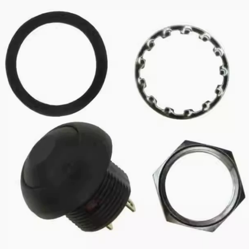 RP8100B2M1CEBLKBLKNIL 开关/按钮SWITCH PB SPST-NO 125MA 12