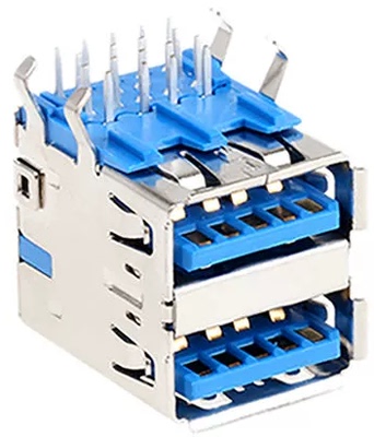 484060003 48406-0003  原装 18P USB-A层叠式