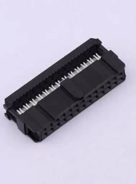 1658621-6 矩形连接器26POS插座2排2.54mm叉状黑色IDC镀金自由悬