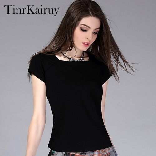TinrKairuy显瘦冰丝短袖