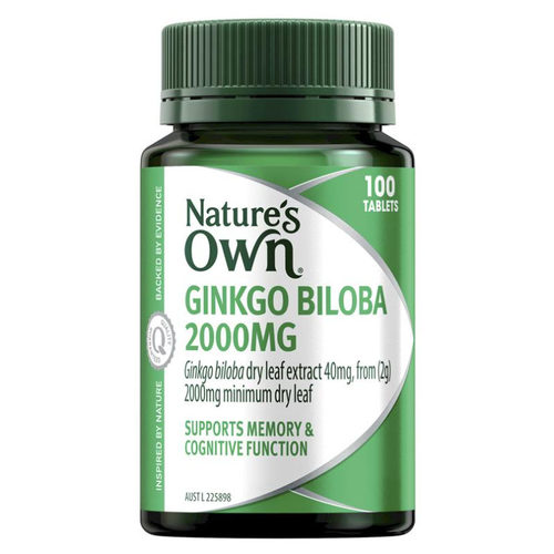 澳洲直邮Natures Own银杏精华片含银杏黄酮糖苷促记忆2000mg100粒