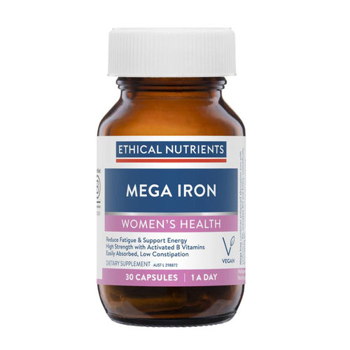 澳洲直邮 Ethical Nutrients强效铁质补充胶囊+活性维生素B 30粒