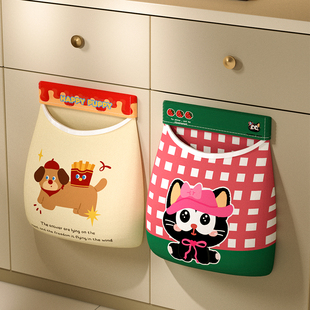 厨房垃圾袋收纳神器壁挂式大容量塑料袋收纳网兜装购物袋方便袋子